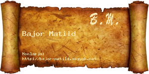 Bajor Matild névjegykártya